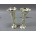Pair of Silver Vases, Chester 1914