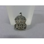 Silver Hallmarked ARP Badge