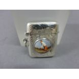 Silver Vesta Case with Golfer Panel