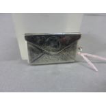Large Silver Double Stamp Case with embossed design