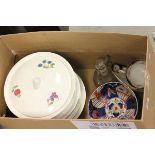 Three Poole Tureens, Carnival Glass Bowl, Imari Bowl and other items