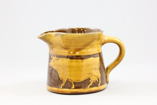 Slipware Jug decorated with Cows marked MA