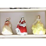 Four Royal Doulton Pretty Ladies Figurines Spring, Summer, Autumn and Winter