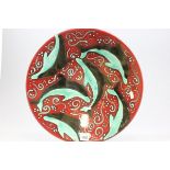Poole Pottery Charge 'Dolphins' signed by Anita Harris