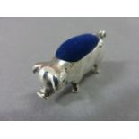 Silver 'Pig' Pin Cushion