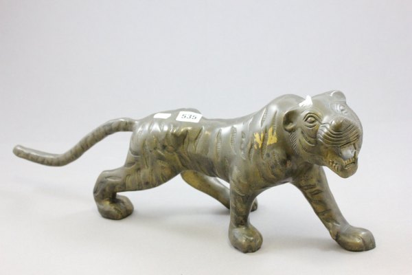 Chinese Style Brass Model of a Tiger