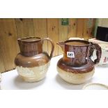 Two Royal Doulton Stoneware Salt Glazed Jugs