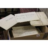 Approximately 25 Late 19th / Early 20th century Documents mainly from Oxfordshire and