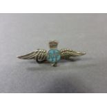 Silver and Enamel RAF Sweetheart Badge