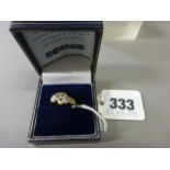 Royal Doulton 14k Diamond and Sapphire Ring