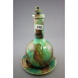 Majolica Antique Carafe and Stand