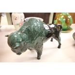 Large Blue Mountain Bison Figure