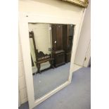 Large White Painted Framed Mirror