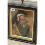 Hogarth Framed Oil Painting of an Afro American in Civil War Uniform