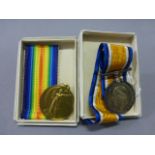 Pair of World War I Medals awarded to Pte H Marchant