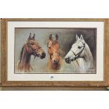 Framed and Glazed Picture of 'The Three Kings' Arkell, Red Rum and Desert Orchid