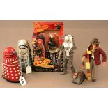 Five BBC Doctor Who collectable's including Talking Dalek x2, Talking Cyberman, Infrared
