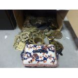 Quantity of Horses Brasses, Ironstone Lidded Pot and other Brassware