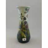 Boxed Moorcroft Vase, Blackberrues Design, 30cms tall