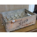 Wooden 24 Bottles Crate marked to side 'Special Ypra vermeulen'