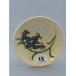 Small Moorcroft Plate dated 2009 and marked HJS & LB