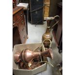 Large Copper Jug together with other Copper Items