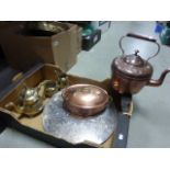 Copper Kettle, Mappin and Webb Tray, Serving Dish and other Items