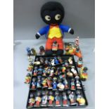 Approximately 40 Robertson Golly Figures plus a Soft Golly Toy, Robertson Golly Slate Plaque and