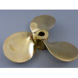 Brass Three Blade Propeller, marked 10x7 4663