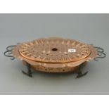 early 20th century Copper & Wrought Iron Food Warmer