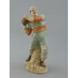 Ceramic Bisque Figure of an Early 20th century Rugby Player