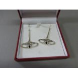 Pair of Silver Art Nouveau Style Earrings