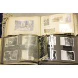 Two Old Photograph Albums containing Military World War I and World War II Photographs