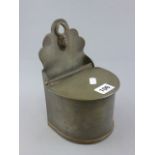 Antique Pewter Hanging Salt Box