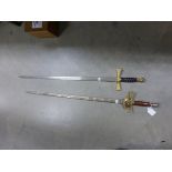 two Wilkinson Sword Commemorative Swords, one William Shakepseare