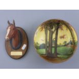 Royal Doulton Seriesware Bowl and a Beswick Horse Wall Plaque 'The Minstrel'