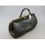 Small Vintage Gladstone Bag with French Label