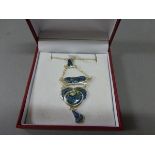 Silver and Enamel Art Nouveau Style Necklace