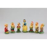 Vintage Disney Plaster Snow White with Six Dwarves