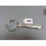 Silver Hand Held Magnifying Glass