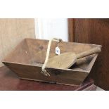 French Wooden trug with a vintage Wooden Scoop