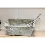 Zinc Garden Trug with Three Vintage Ladles