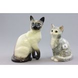 Beswick Siamese Cat and a Just Cats & Co Handpainted Cat