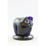 Bristol Blue Glass Paperweight in the form of a Pig