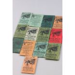 Twelve Vintage 'Pattisons' Pocket Cycling Folded Route Maps plus one other