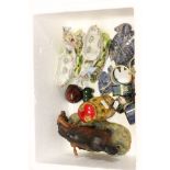 Mixed Lot comprising 8 Cloisonne Napkin Rings, Russian Stacking Dolls, Horse & Foal Figure, pair