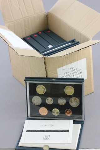 9 UK proof coin sets 1982-2008