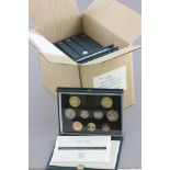 9 UK proof coin sets 1982-2008