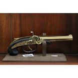 Brass & Metal Table Lighter in the form of a Pistol