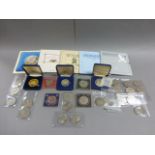 Five Packs of Uncirculated Coins, Various Commemorative Crowns, Thaler Coin, Arabic Coin,